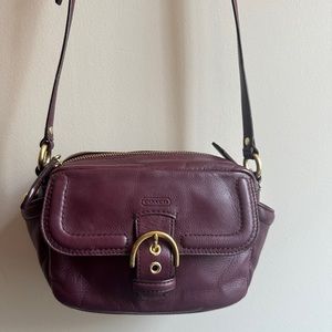Coach Crossbody Clutch Purse Maroon